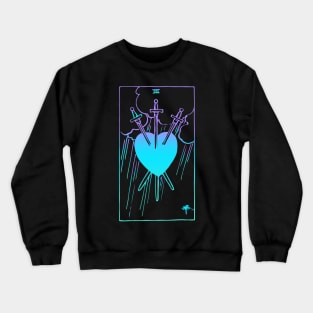 3 of Swords Tarot Card Rider Waite Witchy Crewneck Sweatshirt